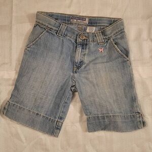 Vintage Old Navy girls size 8 Light Blue Denim Shorts adjustable inside